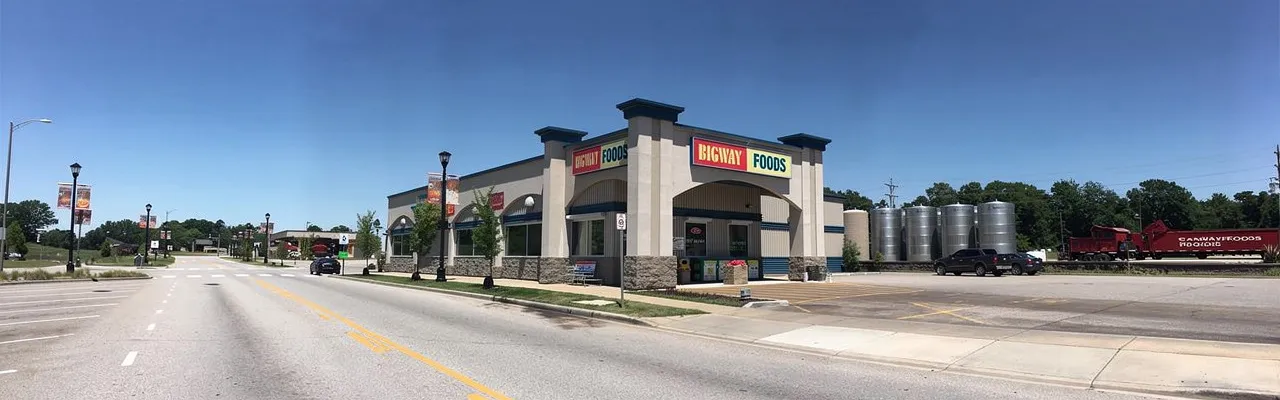 Carmen's Bigway Foods storefront in Crossfield, Alberta